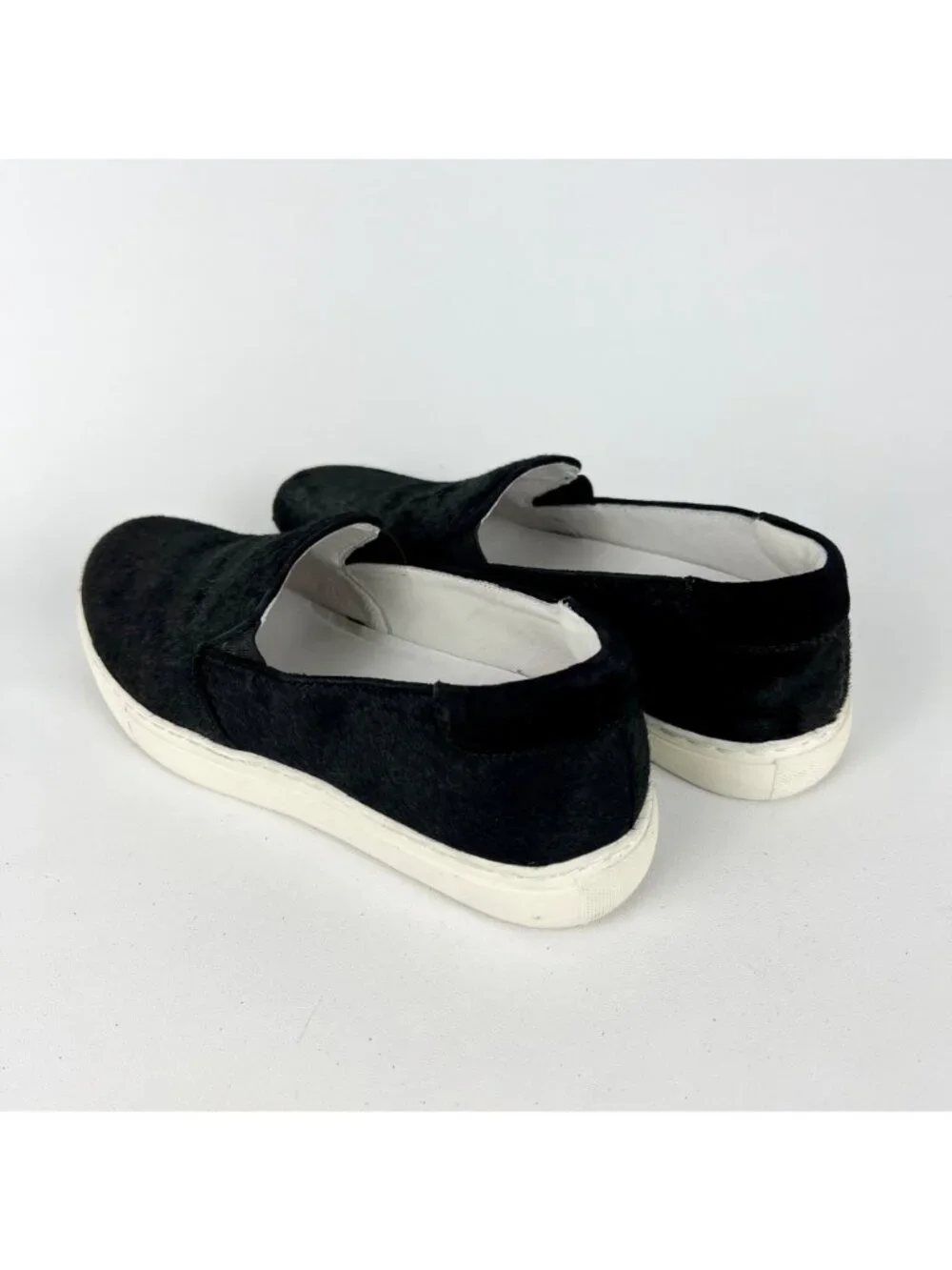 Kenneth Cole King Womens Sneaker Black Haircalf Fashion Slip On Shoes size 8